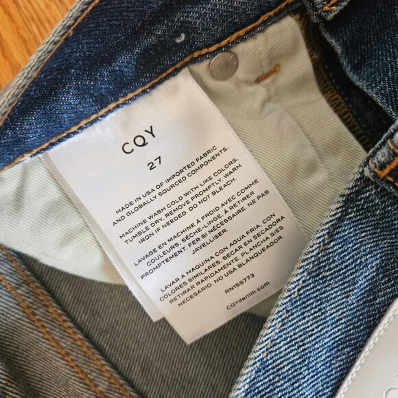 CQY Denim Blue Jeans Size 27 - Picture 4 of 6